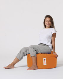 Atelier Del Sofa Puf Redondo Naranja